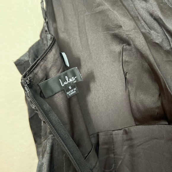 Forever Exquisite Black Satin Surplice Maxi Dress - Picture 6 of 8